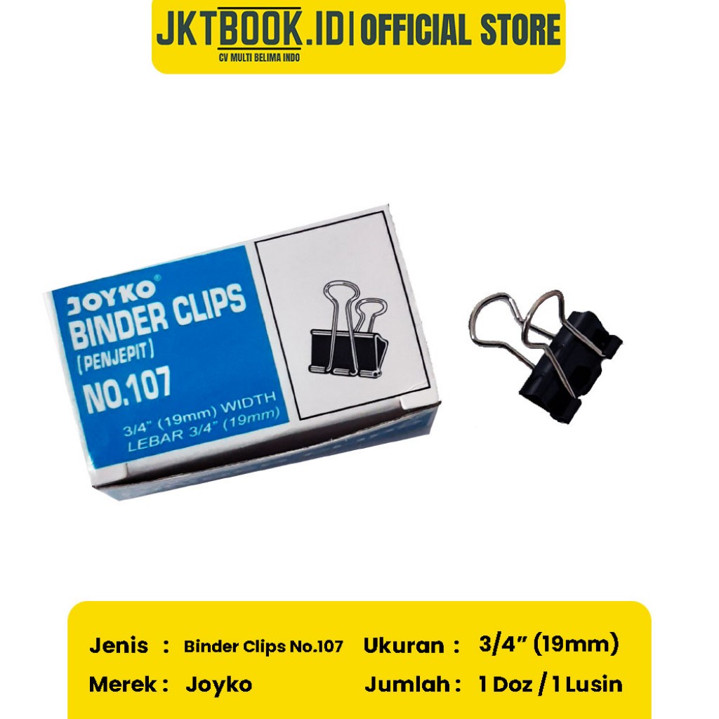 

Binder Clips Joyko No.107