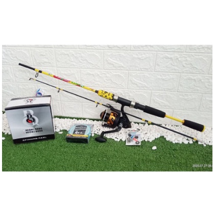 BERKUALITAS Set Pancing Laut 6000 Joran Daido Lengkap Siap Pakai - 165 CM