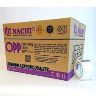 

Lakban nachi 2 inch / OPP nachi 2 inch bening dan coklat / per dus - bening
