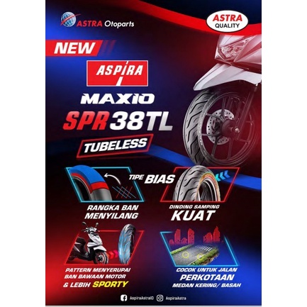 Ban Tubeless Aspira Maxio SPR38 80/90 - 14