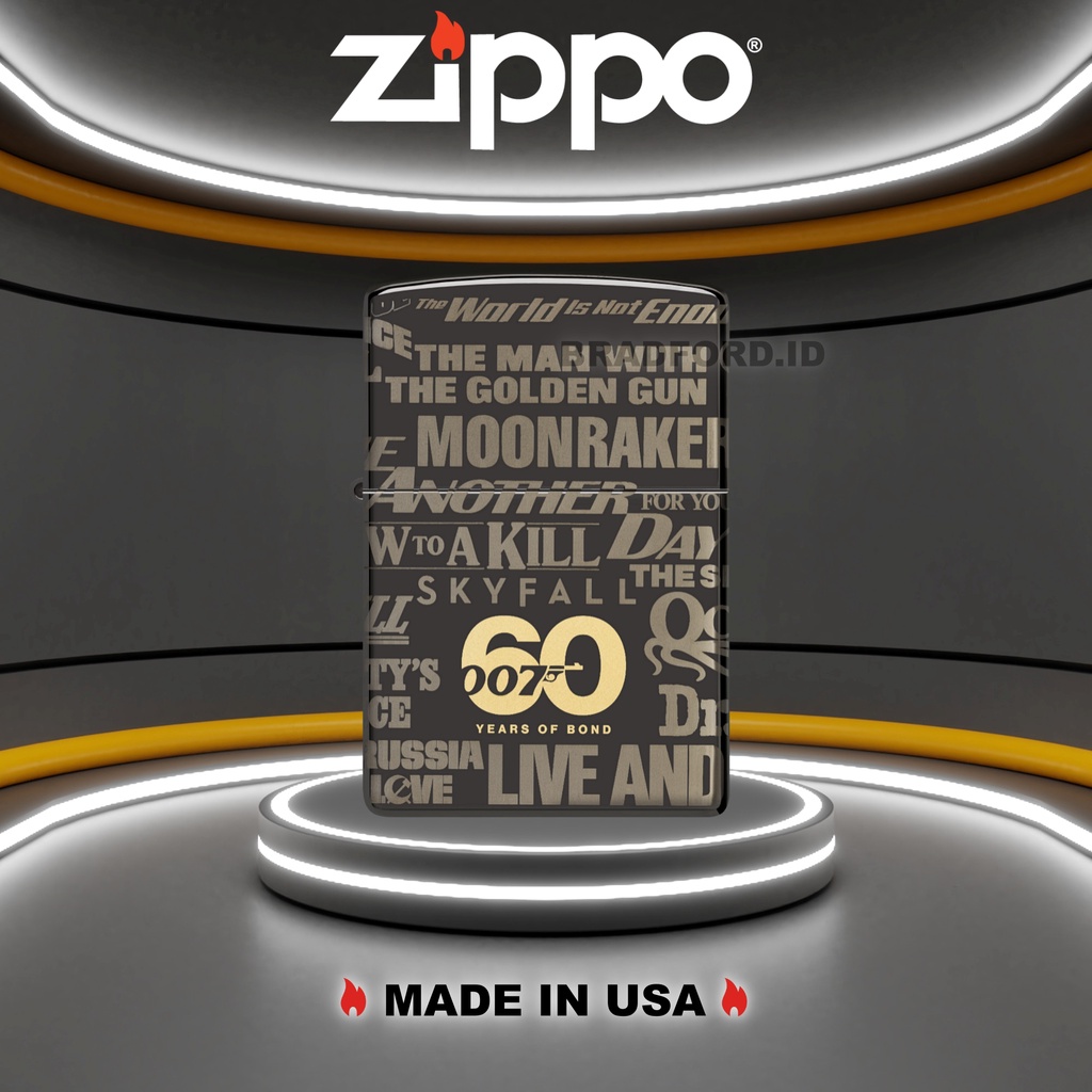 Zippo James Bond 007 60th Anniversary Collectible 48576 Original Made In USA
