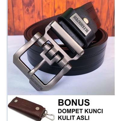 IKAT PINGGANG PRIA LVS BONUS DOMPET KUNCI KULIT/ GESPER KOREAN STYLE / IKAT PINGGANG ROBOT / GESPER 