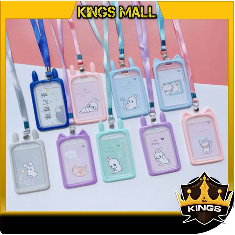

KINGS - 5770 Name Tag Kartu Tanda Pengenal / Id Card Holder Motif Lucu / Card Holder Gantungan Kartu Nama Motif Kartun / Tali ID