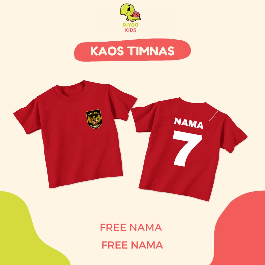 Baju Kaos Timnas Indonesia Juara Free Nama & Nomor Untuk Bayi, Anak, Dewasa, Big Size