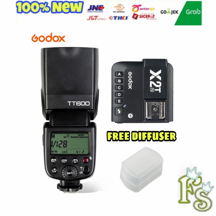 Paket Godox TT600 TT 600 Universal + Trigger Godox X2T Nikon