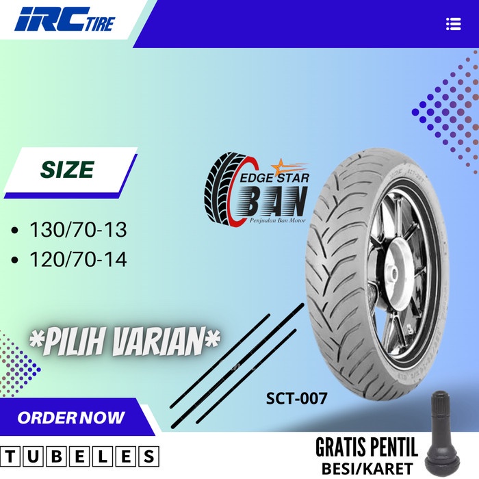 BAN IRC-SCT007 (130/70-13) (120/70-14) Tubeless