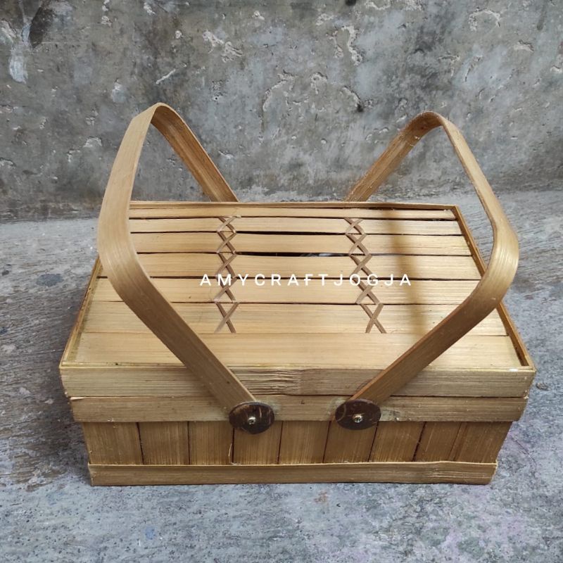 

Parsel PP Cangking Bertutup 20 x 30 cm/Hampers Bambu/Tas Bambu/Parsel Piknik/Box Bambu Cangking