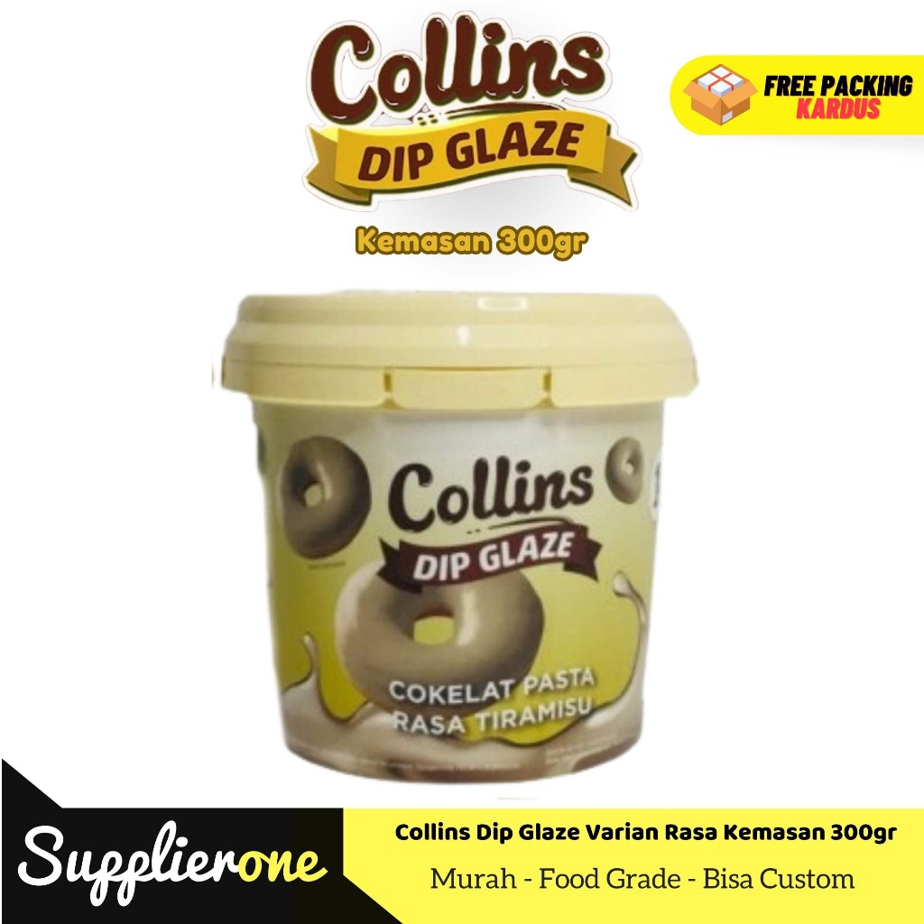

RK 60 Collins Dip Glaze 300gr / Toping Donat Collins / Selai Donat / Collins Selai Donat
