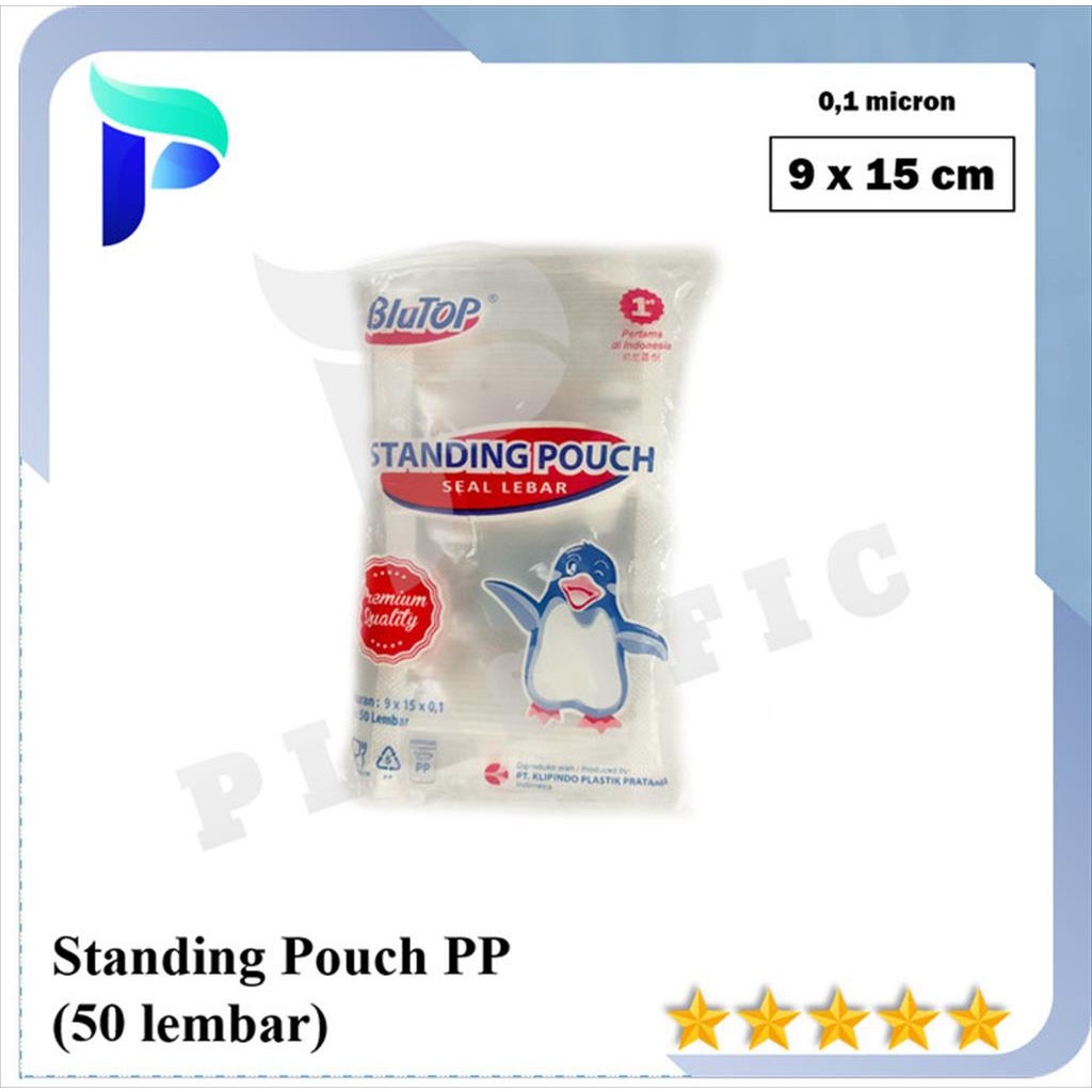 Plastik Standing Pouch PP Klip 9 x 15 Berdiri / Makanan Kemasan Clip