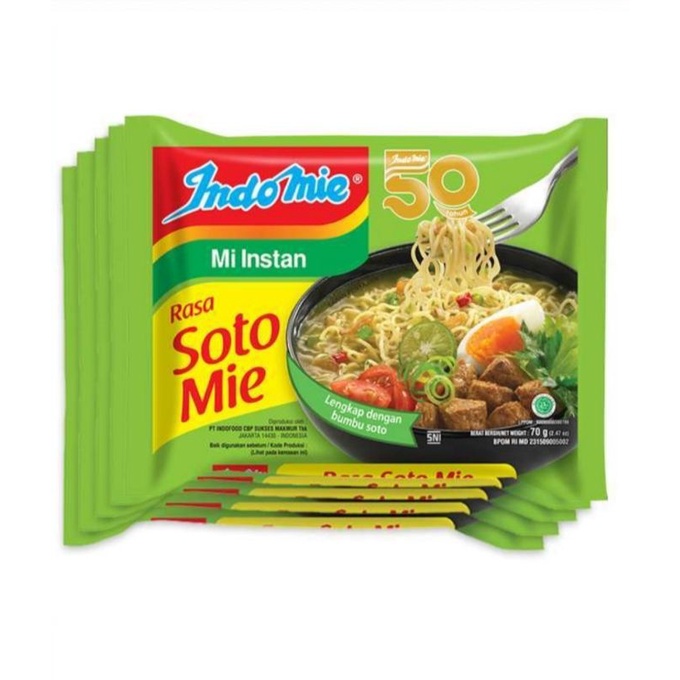 

INDOMIE SOTO MIE 5 PCS Bundle Mie Instant Noodles Hemat