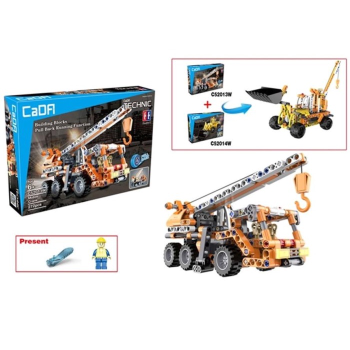 Double E CADA C52013W Engineering Crane Return Building Blocks