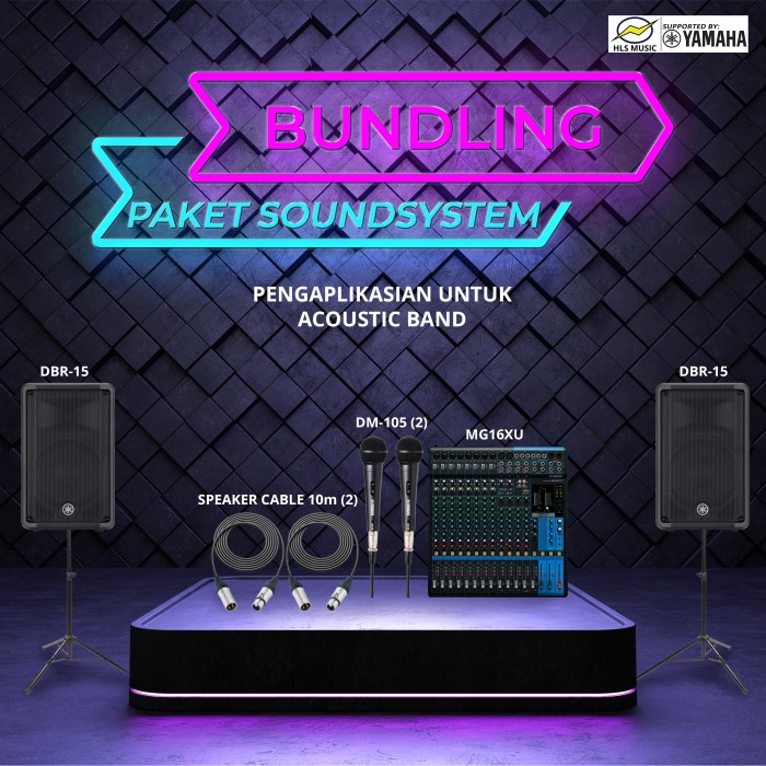 Paket Sound System Yamaha 15 inch untuk Akustik Band / LIVE MUSIK