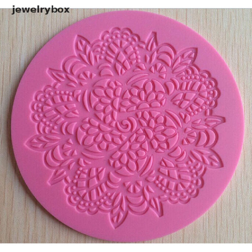 [jewelrybox] Silikon Renda Fondant Mat Cetakan Gula Permen Kue Decorag Cetakan Alat Baking Butik Panas