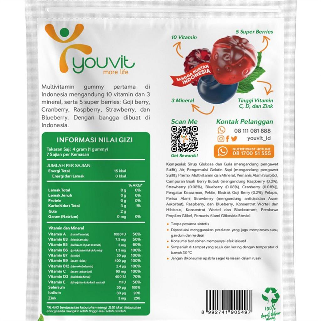 YOUVIT Multivitamin Gummy Dewasa 60 Days