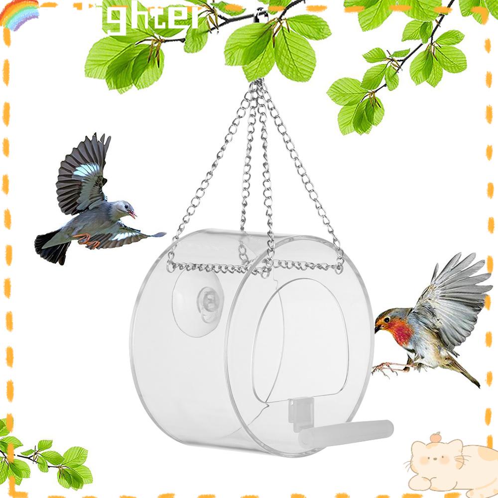 Solighter Bird Feeder House Type Adsorpsi Perspex Burung Bening Perlengkapan