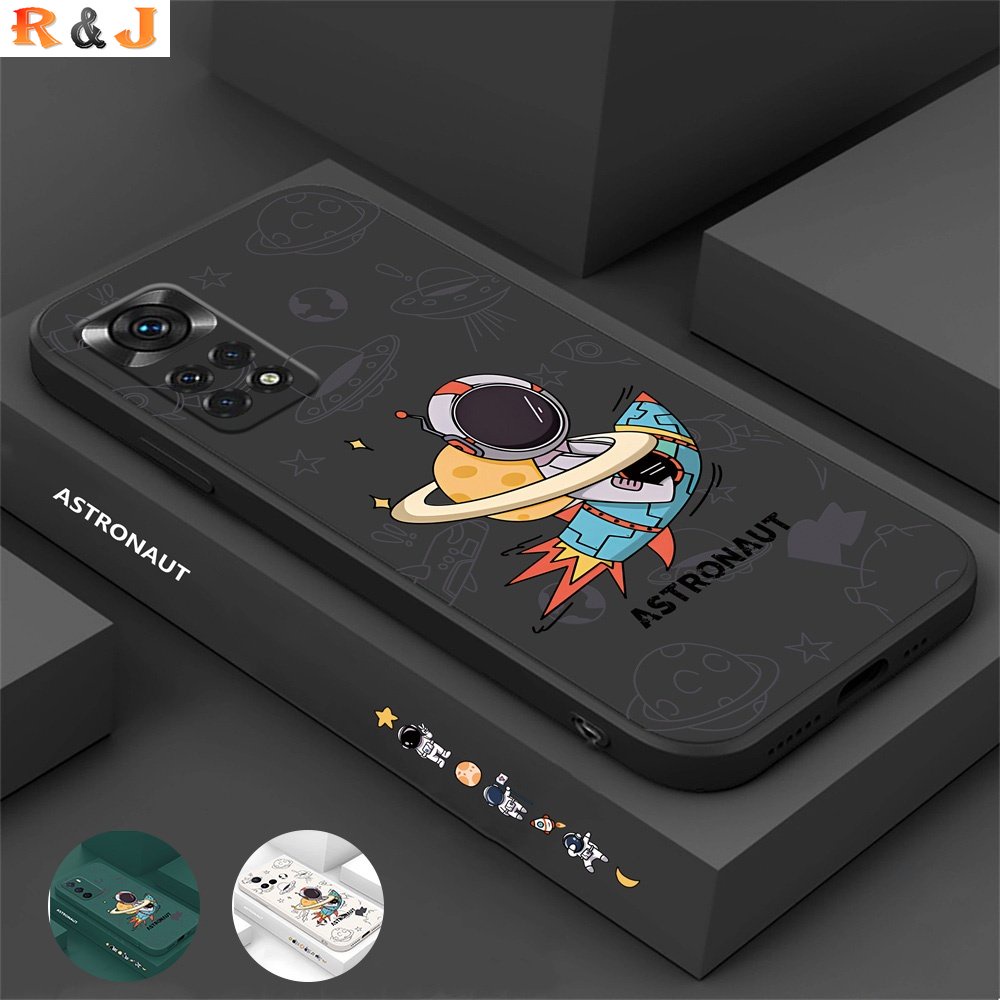 Casing Kapal Planet Astronot Redmi Note 11S 11 Pro Redmi 10C 10A 9C 9T Note10 5G Note 10S Note 9s Poco F4 F4 GT M3 Pro X3 Pro NFC Silikon Lembut Casing Cover