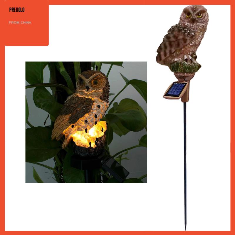 [Predolo] Owl Taman Lampu Tenaga Surya Outdoor LED Dekorasi Landscape Light Rumah Tangga