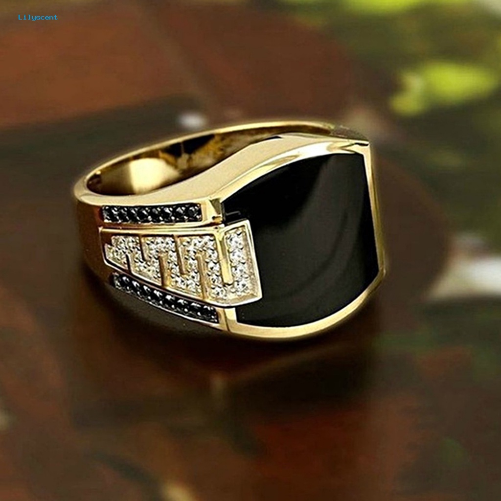 Lilyscent Universal Cincin Berlian Hitam Pacaran Batu Permata Alami Cincin Perhiasan Hadiah Berlian Hitam