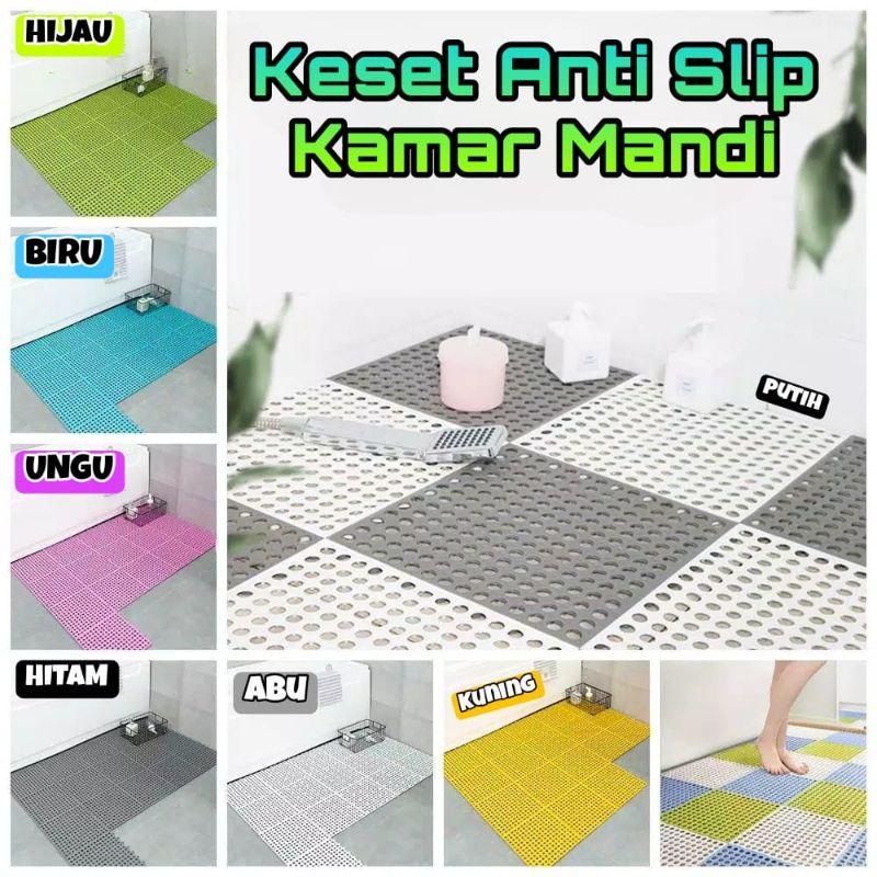 Karpet Toilet Kamar Mandi WC Anti Slip / Keset Lantai Toilet 30 x 30 Anti Licin Elegan