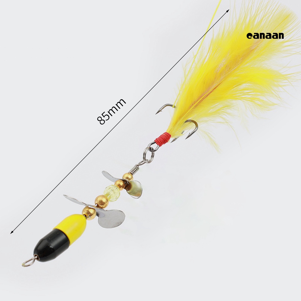 Cnn-8.5cm/9g Umpan Sequin Metal Warna Cerah Berduri Treble Hook Spinner Umpan Untuk Angling