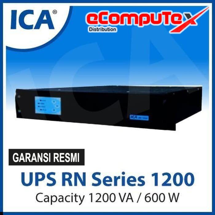 UPS ICA RN-1200 RN1200 1200VA / 600 WATT ONLINE RACKMOUNT UPS GARANSI RESMI