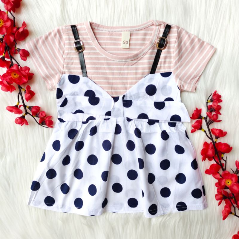 Baju Dress Overall buat pergi jalan model masa kini fashion anak cewek perempuan