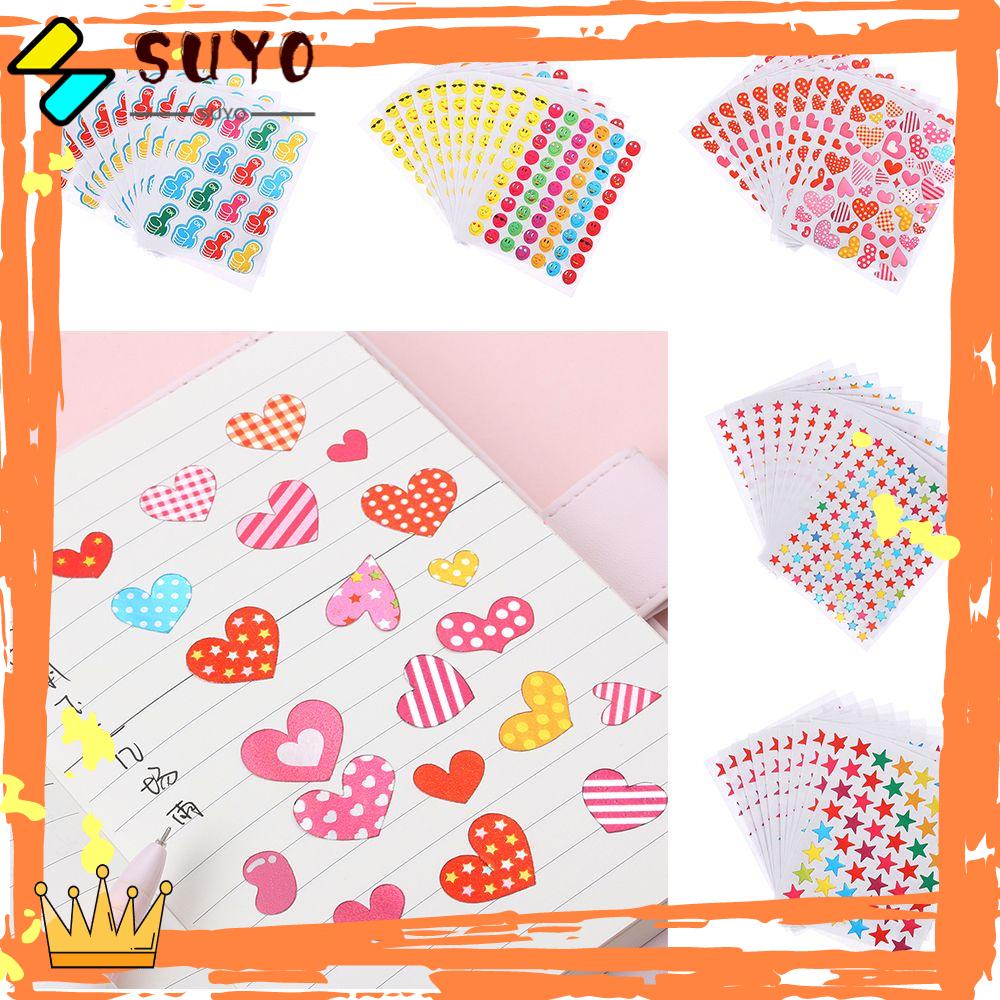 Suyo 10PCS/Bag Reward Stiker Ibu Guru Smiley Face Puji Label Penghargaan Album Foto Decor