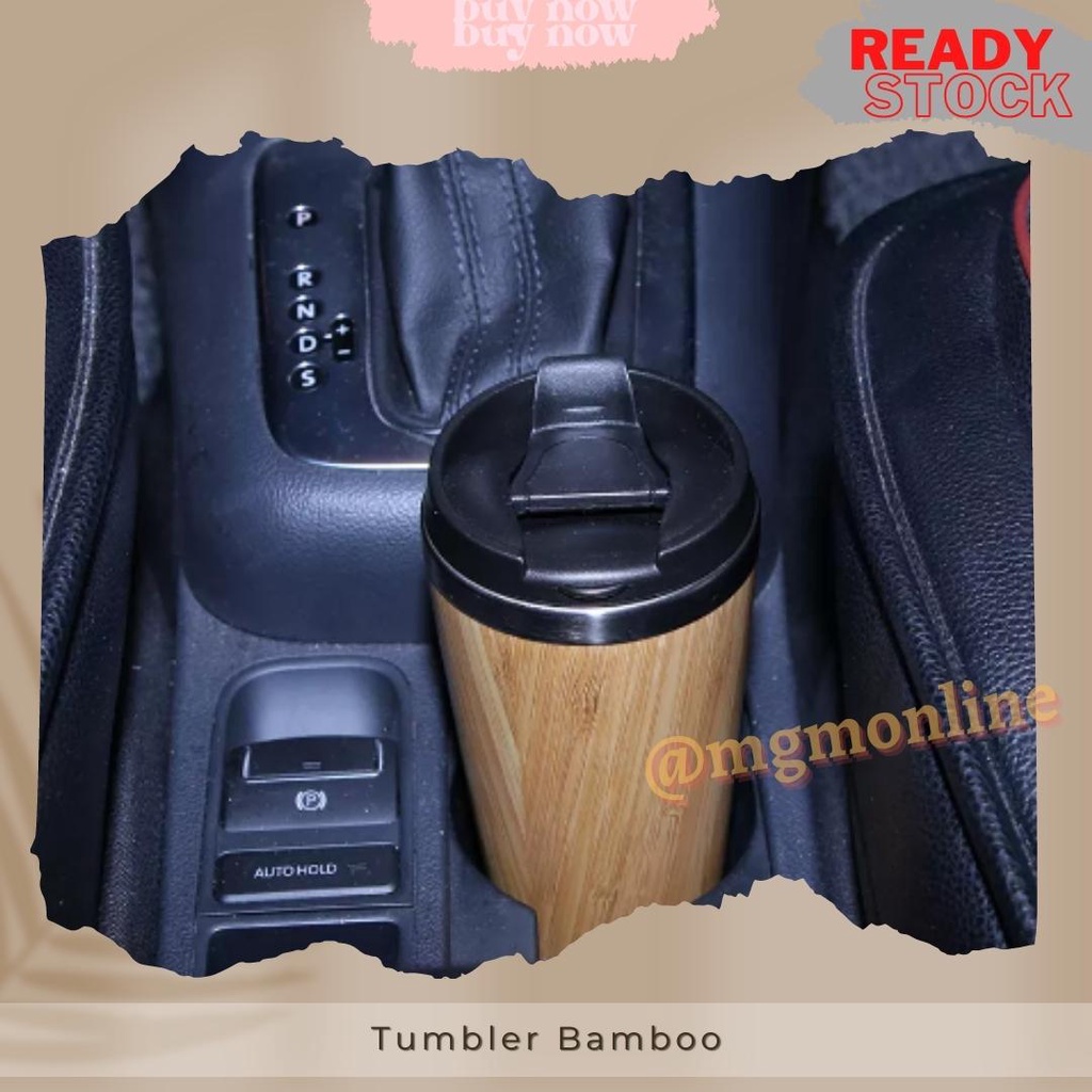 Tumbler Cosmo stainless bamboo 4500ml botol air bambu vaccum flask