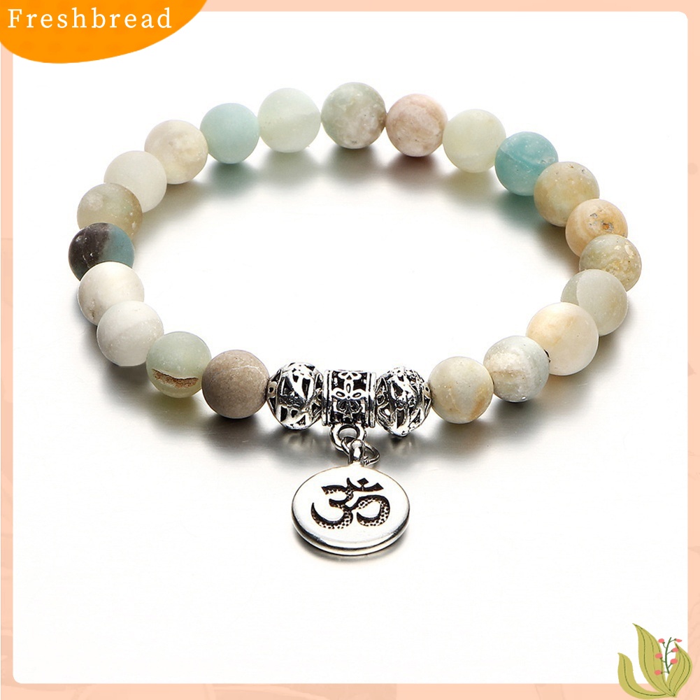 &lt; Freshbread &gt; Manik-Manik Buddha Batu Buatan Gelang Bangle Gelang Pria Wanita Yoga Perhiasan