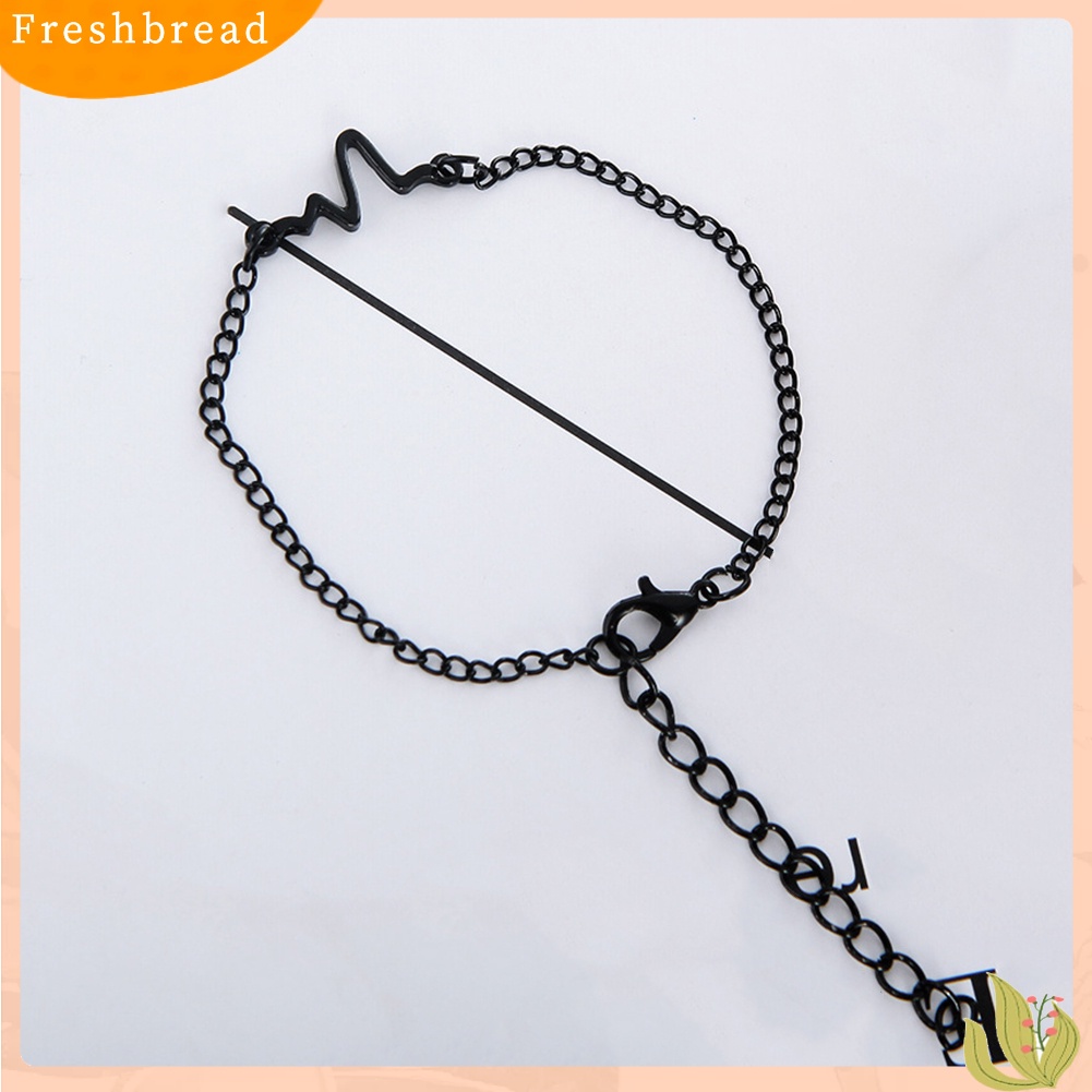 &lt; Freshbread &gt; Gelang Rantai Bangle Gelombang Suara Unik Gelang Tangan Wanita Pasangan Perhiasan Hadiah