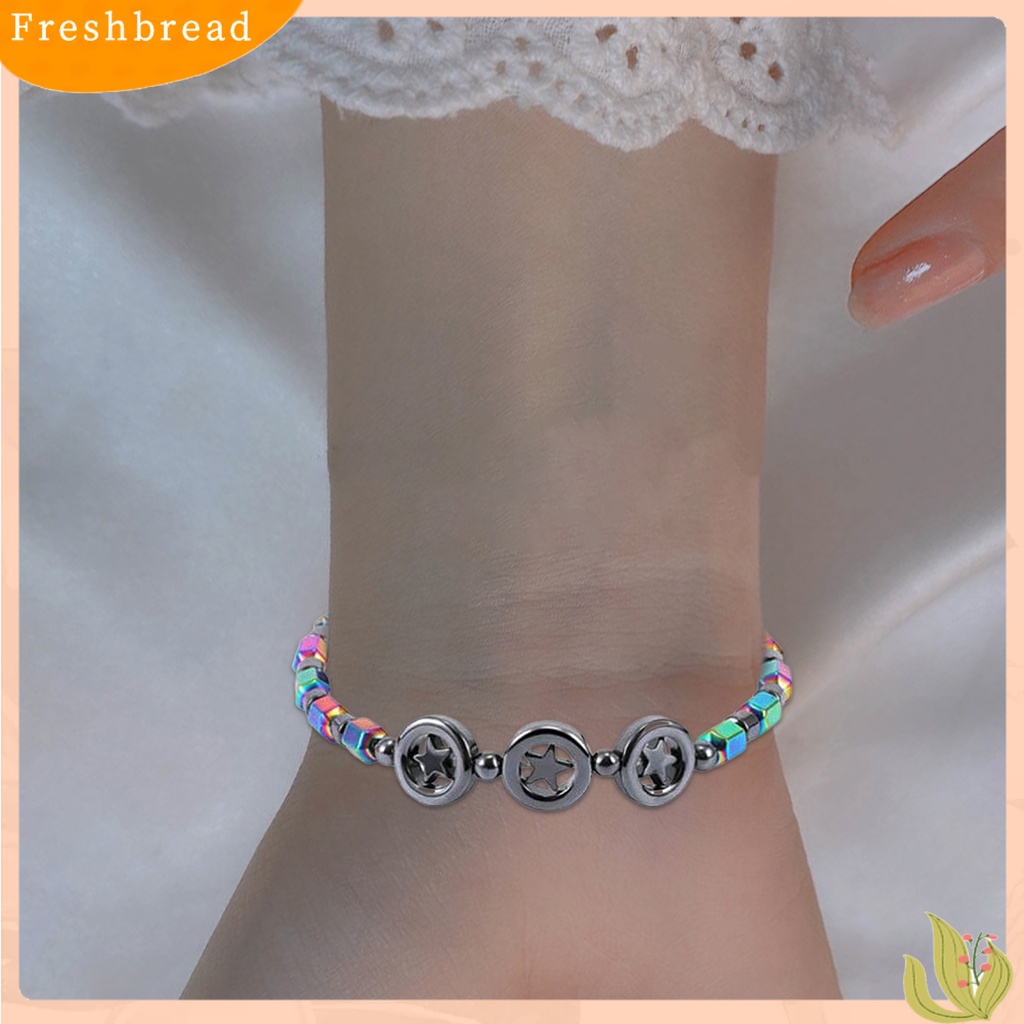 &lt; Freshbread &gt; ic Gelang Halus Pereda Nyeri Fashion Perhiasan Manik-Manik Warna-Warni Bangle Terapi Wanita Untuk Kantor