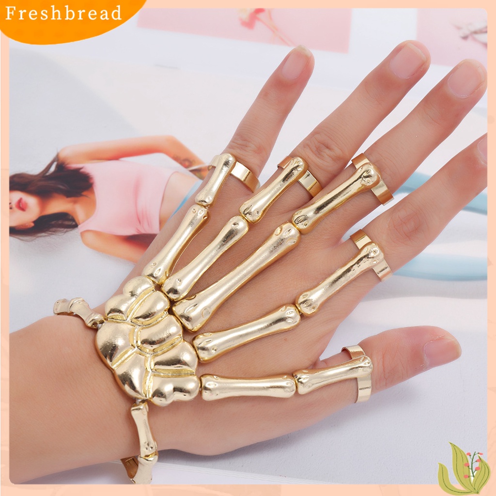 &lt; Freshbread &gt; Gelang Tangan Rantai Tengkorak Hantu Tengkorak Fashion Adjustable Untuk Halloween