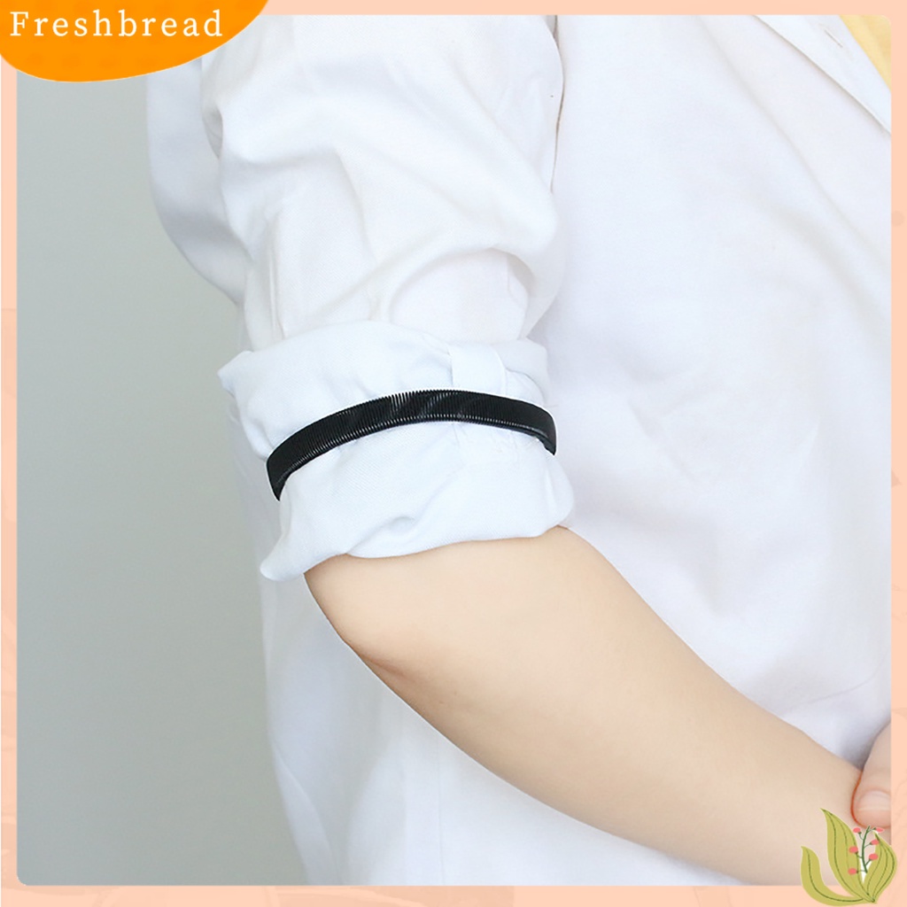 &lt; Freshbread &gt; Pria Elastis Logam Anti-Slip Arm Band Sleeve Holder Bracelets Stretch Bangle