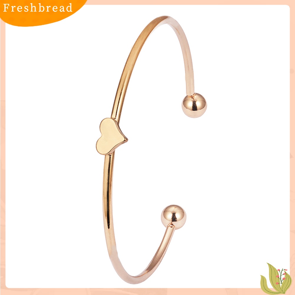 &lt; Freshbread &gt; 4Pcs/Set Bulan Bintang Hati Pesona Berlian Imitasi Bertatahkan Gelang Wanita Bangle Jewelry