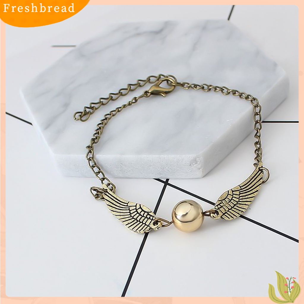 &lt; Freshbread &gt; Unisex Magic Academy Film Gaya Sayap Liontin Gelang Bangle Perhiasan Aksesori