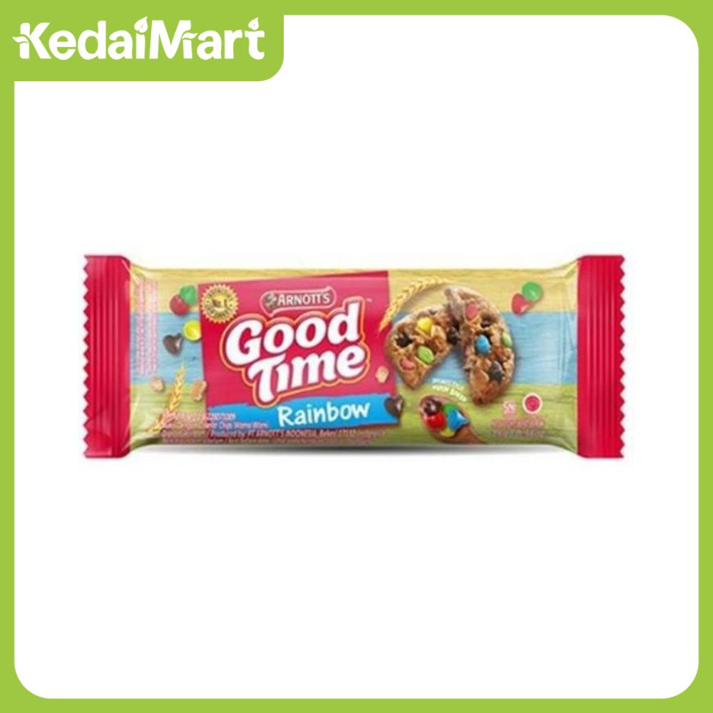 

Good Time Rainbow Chocochips Cookies Pack Isi 12 x 17 Gram
