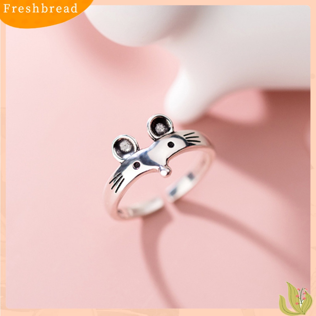 &lt; Freshbread &gt; Wanita Cincin Tikus Perhiasan Vintage Pembukaan Adjustable Finger Ring Untuk Pesta Perjamuan Prom