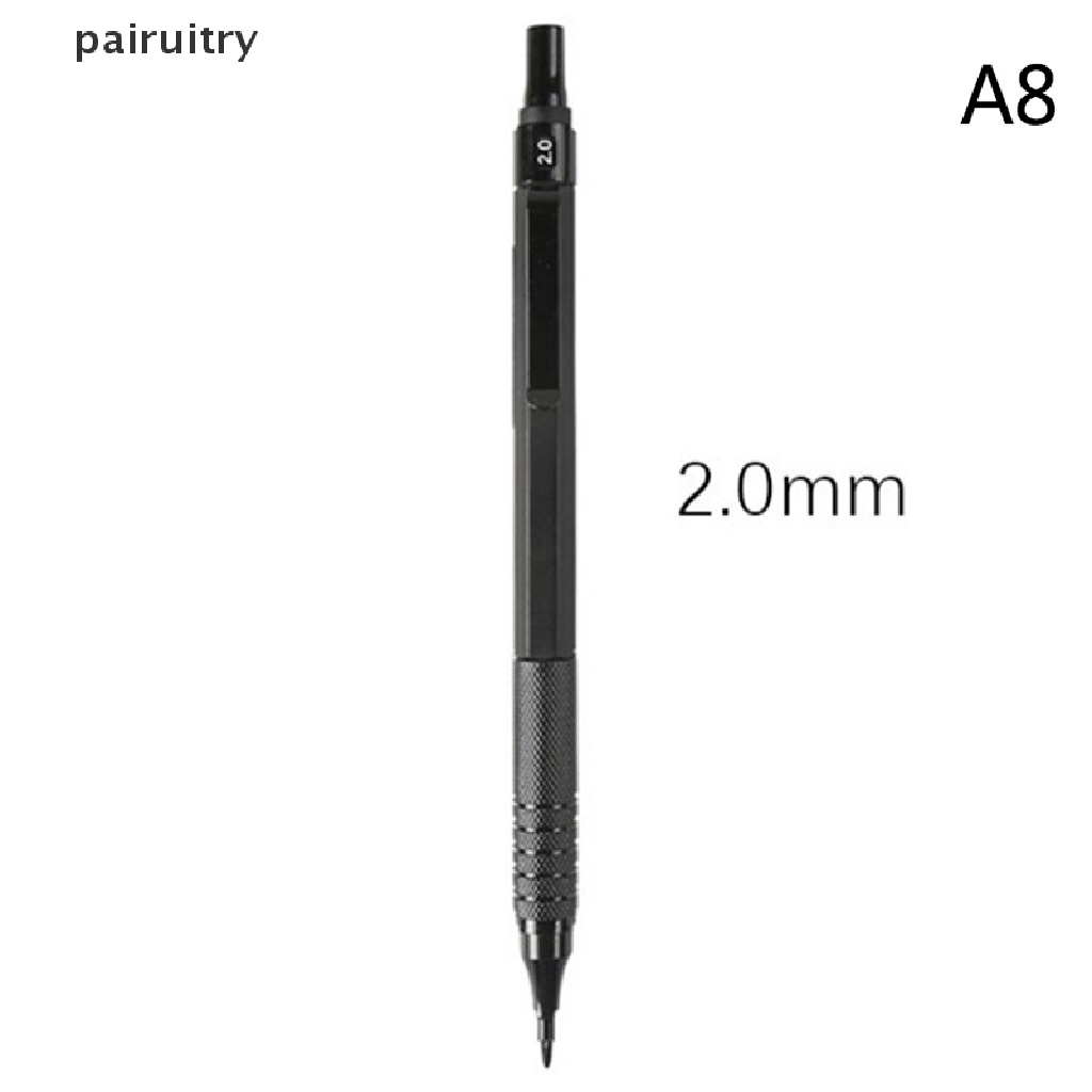 Prt 1Pc Pensil Mekanik 0.3/0.5/0.7/2.0mm Pusat Gravitasi Rendah Gambar Logam Pensil Khusus Kantor Sekolah Wrig Perlengkapan Seni PRT