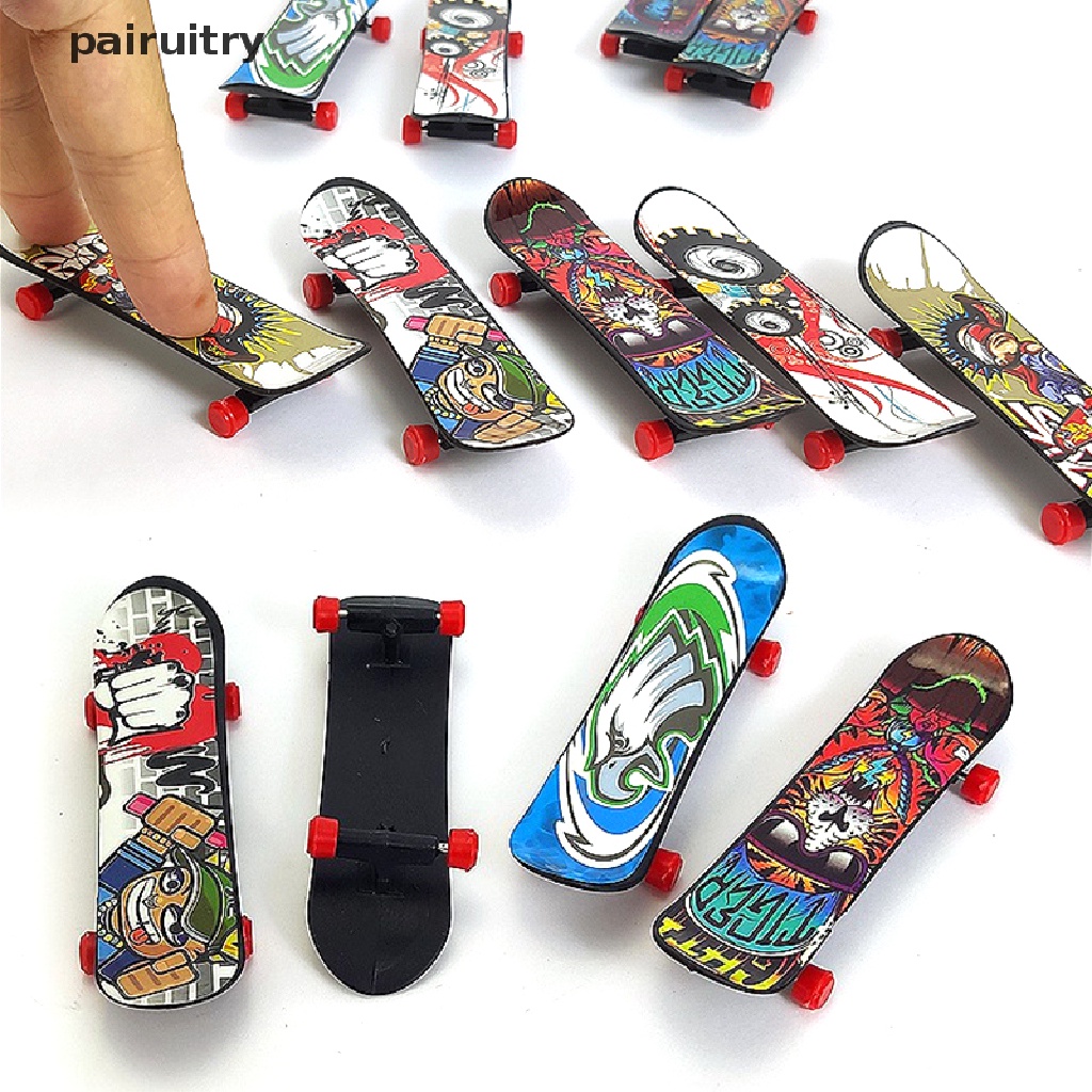 Prt 1x Mini Finger Skateboard Jari Plastik Skate Scooter Cowok Mini Skateboard Mainan PRT