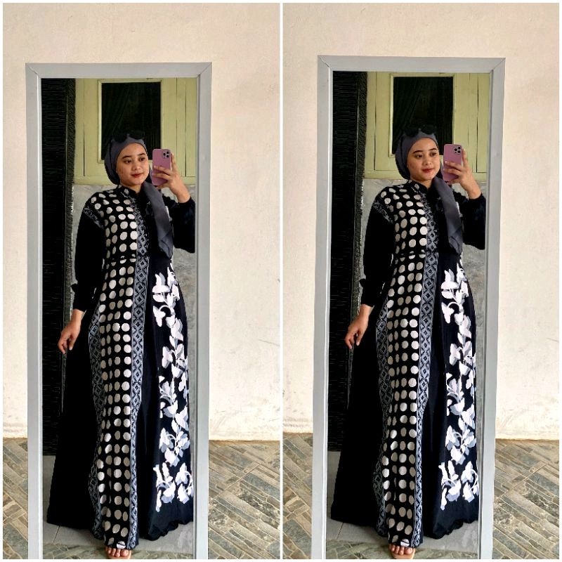 Ready Stock ✅ Dress Muslim Gamis Twill Rayon Ori Pelangi Gamis Twill Tidye Gamis Twil Rayon Ori Supe