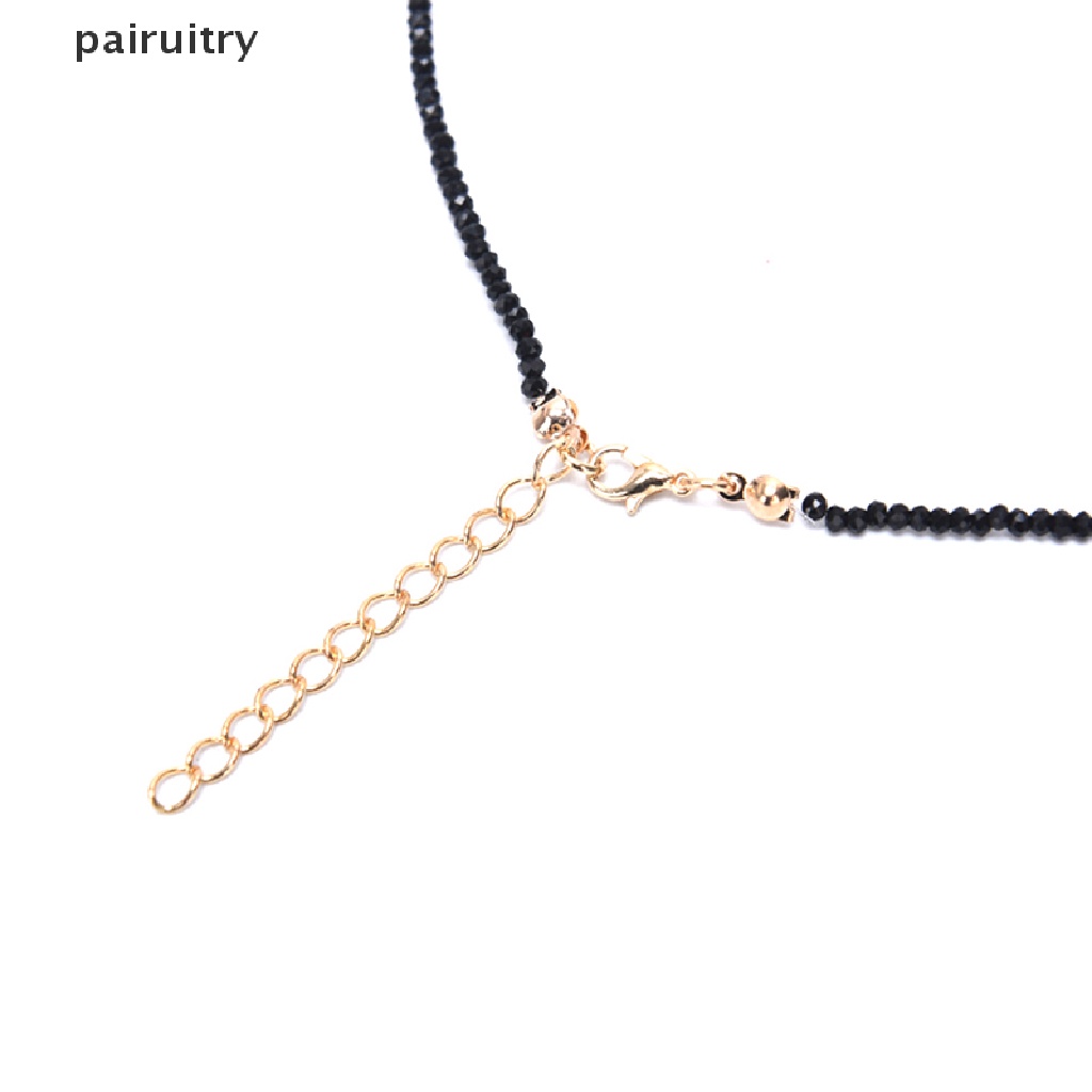 Prt Pesona Wanita Hitam Kristal Klavikula Choker Kalung Liontin Pesta Perhiasan Hadiah PRT