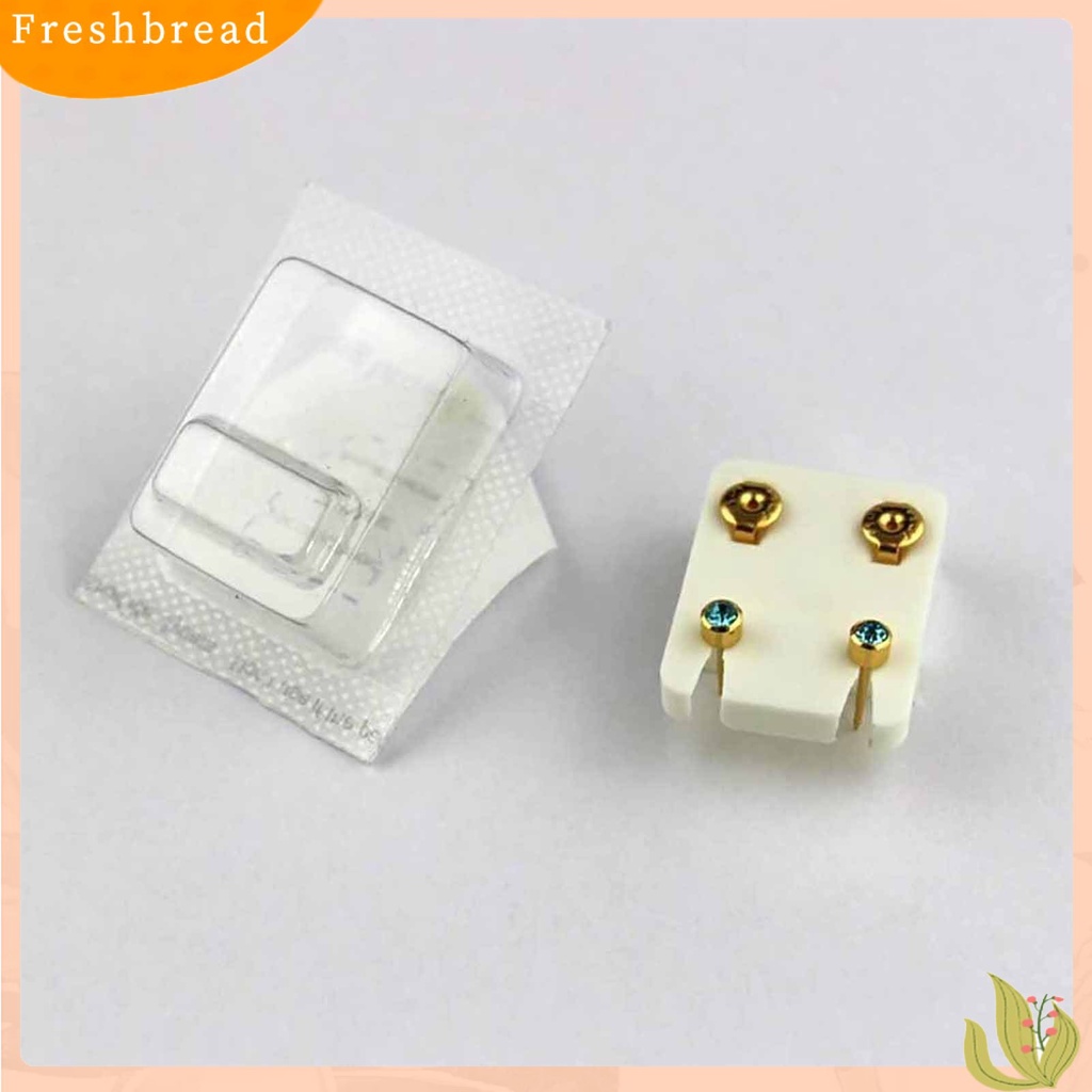 < Freshbread > 12pasang Stud Earring Piercing Anting Hadiah Akrilik Gadis Berlian Imitasi Hias Ear Studs Untuk Perjamuan