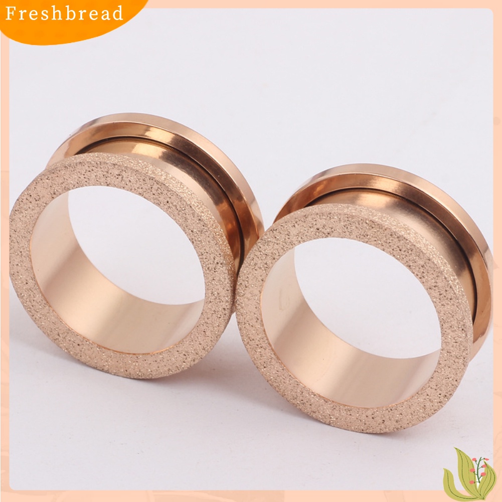 &lt; Freshbread &gt; 4mm-20mm Fashion Matte Glitter Unisex Ear Tunnels Plugs Piercing Perhiasan Dekorasi