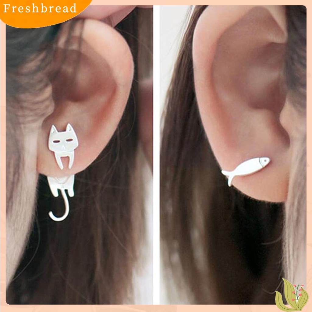 &lt; Freshbread &gt; 1pasang Ear Studs Bentuk Ikan Perhiasan Indah Semua Pertandingan Ringan Lucu Anting Tusuk Untuk Pacaran