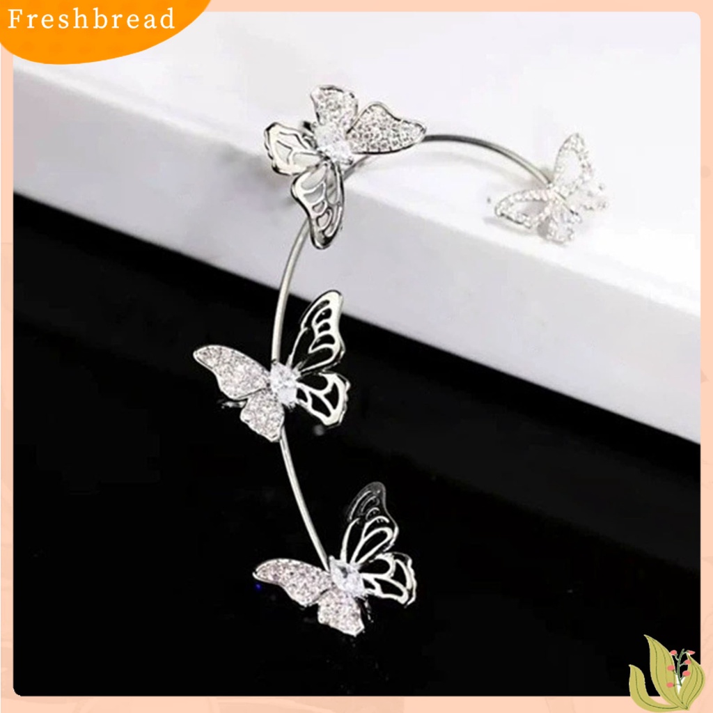 &lt; Freshbread &gt; 1Pc Klip Anting Butterfly Hollow Out Tanpa Tindik Gaya Korea Indah Telinga Manset Untuk Pernikahan