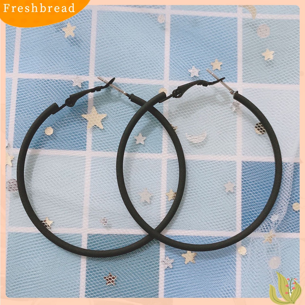 &lt; Freshbread &gt; Kreatif Lingkaran Besar Pesona Anting Hoop Warna Permen Wanita Pesta Perhiasan Hadiah