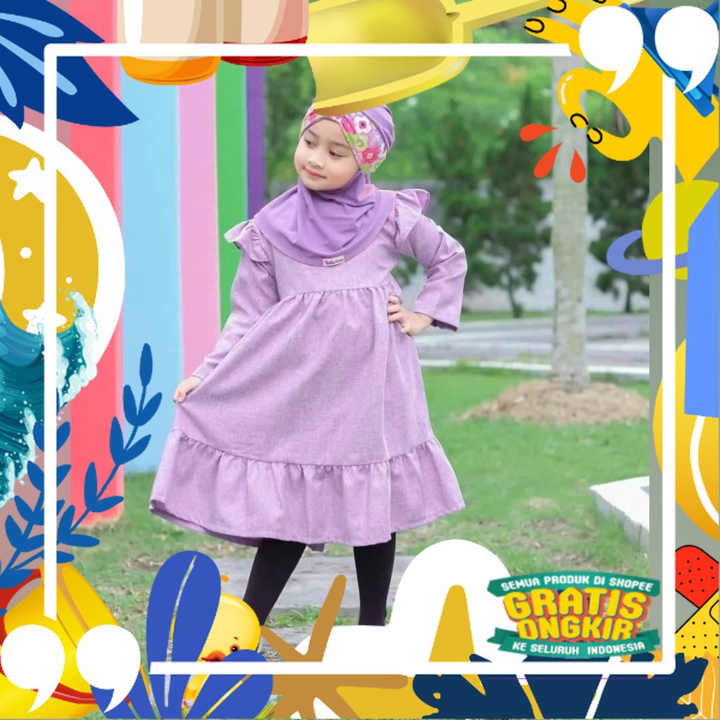 TUNIK ANAK PEREMPUAN USIA 7/8 TAHUN MAYSA TUNIK KIDS BAHAN KATUN SUPERNOVA ATASAN ANAK PEREMPUAN UMU