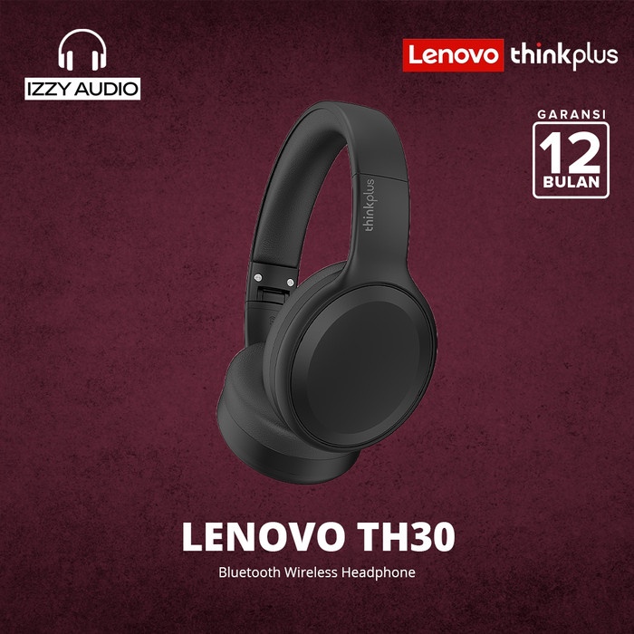 Lenovo TH30 Headphone Bluetooth Wireless Headset Earphone V5.3-Black