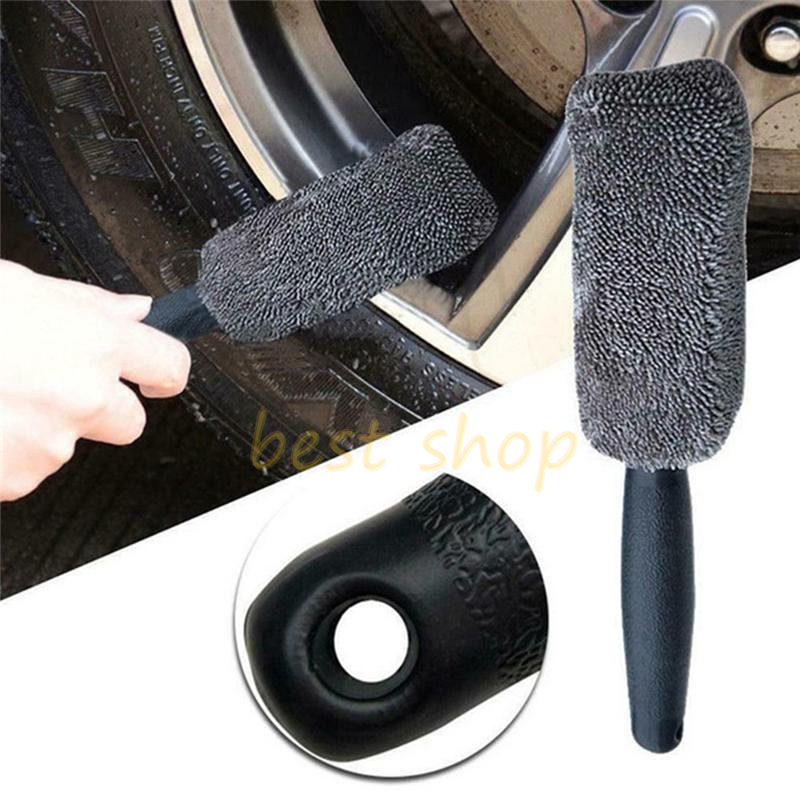 Sikat Cuci Roda Mobil Microfiber Portable Universal/Sikat Pembersih Velg Ban Kendaraan/Pencuci Ban Velg Roda