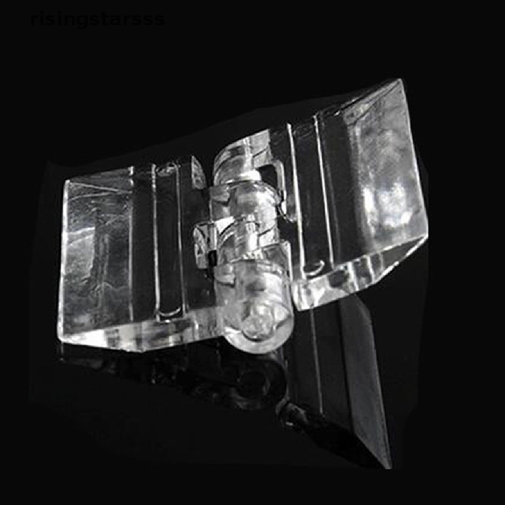 Rsid Span-new 10PCS Engsel Lipat Akrilik Bening Tahan Lama Transparan Plexiglass Hinge 5ukuran  Sepatu Jelly